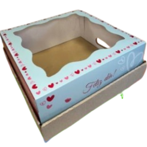 CAJA DESAYUNO c/visor y base 30x30x12 (Fantasía)