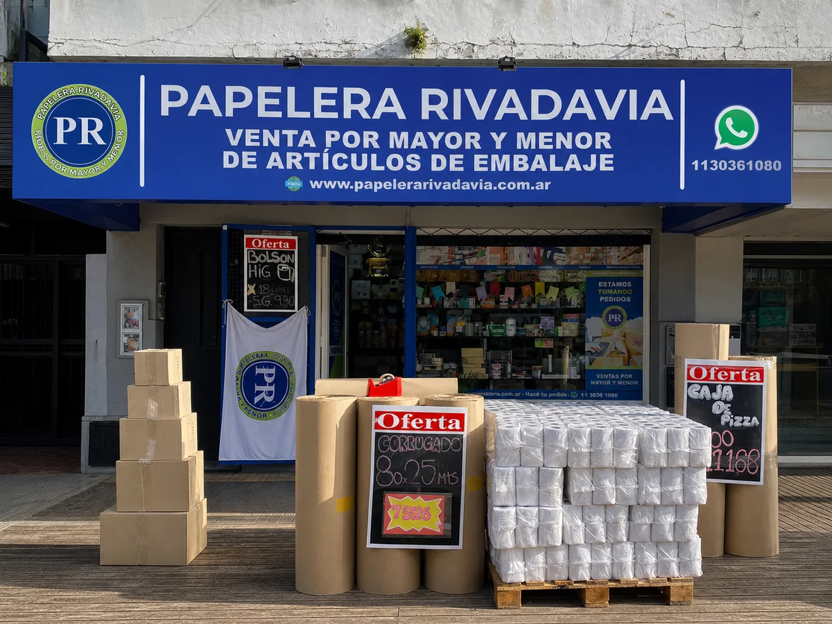Fachada de Papelera Rivadavia en Hurlingham